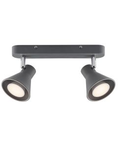 12V & 230V Eik 2-spot, grå