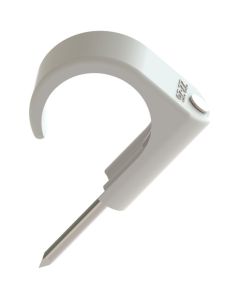 Kabelklips for rund kabel 20-26mm, Grå 50stk