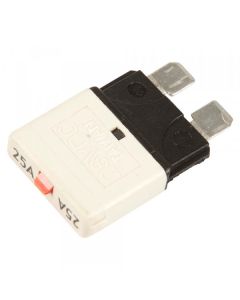 Flatstiftsikring, 25A, hvit, automat