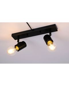 Globe dobbel taklampe, sort