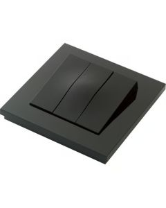 230V ELKO Plus Bryter innfelt 1+1+1, Sort