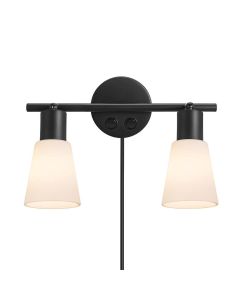 12V & 230V Cole vegglampe, dobbel