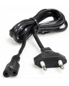 Kabel med euro plugg, 2x0,75 - 5m