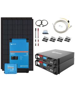 Kraftpakke 230V - 3000W, Victron 48V, Faststoffbatteri