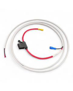 Batterikabel med sikringholder, 2x2,5mm², 2m, Flatstifthylser