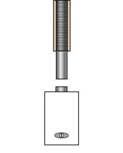 Rør for avgasser til gassvannvarmer - 14 liter