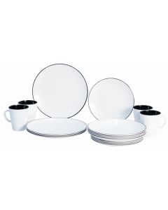 Linnea Black servisesett, 16 deler