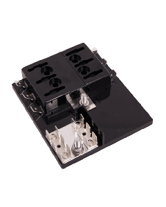 Strømfordelingsblokk for 6 flatstiftsikringer, 202-06U