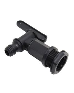 Vannkran for plasttanker, sort