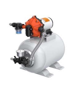 12V Seaflo 18l/min vannpumpe med 8L trykktank