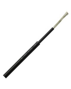 Strømkabel 1x6mm², Solcellekabel, SORT, pris pr meter